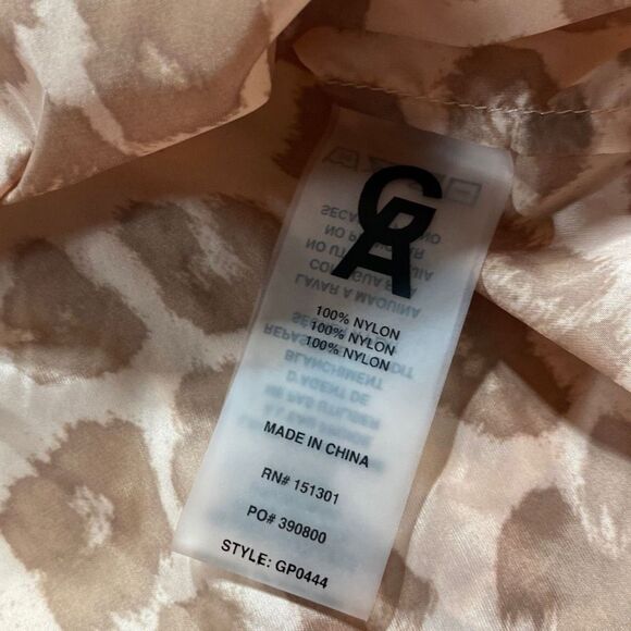 GOOD AMERICAN DESERT LEOPARD LIGHTWEIGHT QUARTER ZIP SHEER PULLOVER JACKET SMALL - Picture 13 of 14